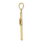 Load image into Gallery viewer, 14K Yellow Gold Beaded Center Design Cross Charm Pendant

