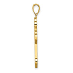 Load image into Gallery viewer, 14K Yellow Gold SCROLL Cross With SUNBURST CENTER Charm Pendant
