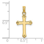 Load image into Gallery viewer, 14K Yellow Gold 2-D &amp; Polished Cross Charm Pendant
