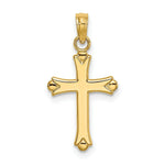 Load image into Gallery viewer, 14K Yellow Gold 2-D &amp; Polished Cross Charm Pendant
