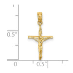 Load image into Gallery viewer, 14K Yellow Gold Small Polished Crucifix Charm Pendant
