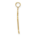 Load image into Gallery viewer, 14K Yellow Gold Textured &amp; Cut-Out With Rope Frame Block Cross Charm Pendant
