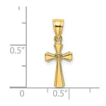 Load image into Gallery viewer, 14K Yellow Gold Mini Cross Charm Pendant
