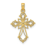 Load image into Gallery viewer, 14K Yellow Gold Cut-Out Fancy Cross Charm Pendant
