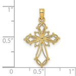 Load image into Gallery viewer, 14K Yellow Gold Cut-Out Fancy Cross Charm Pendant
