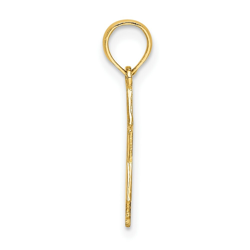 14K Yellow Gold Polished Star Of David Charm Pendant