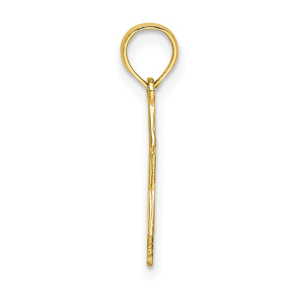 14K Yellow Gold Polished Star Of David Charm Pendant