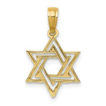 Load image into Gallery viewer, 14K Yellow Gold Polished Star Of David Charm Pendant
