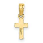 Load image into Gallery viewer, 14K Yellow Gold Polished and Engraved Mini Cross Charm Pendant
