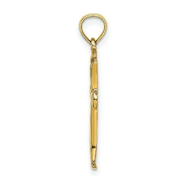 14K Yellow Gold Cross With TRIANGLE TIPS / CUT-OUT (2of2)