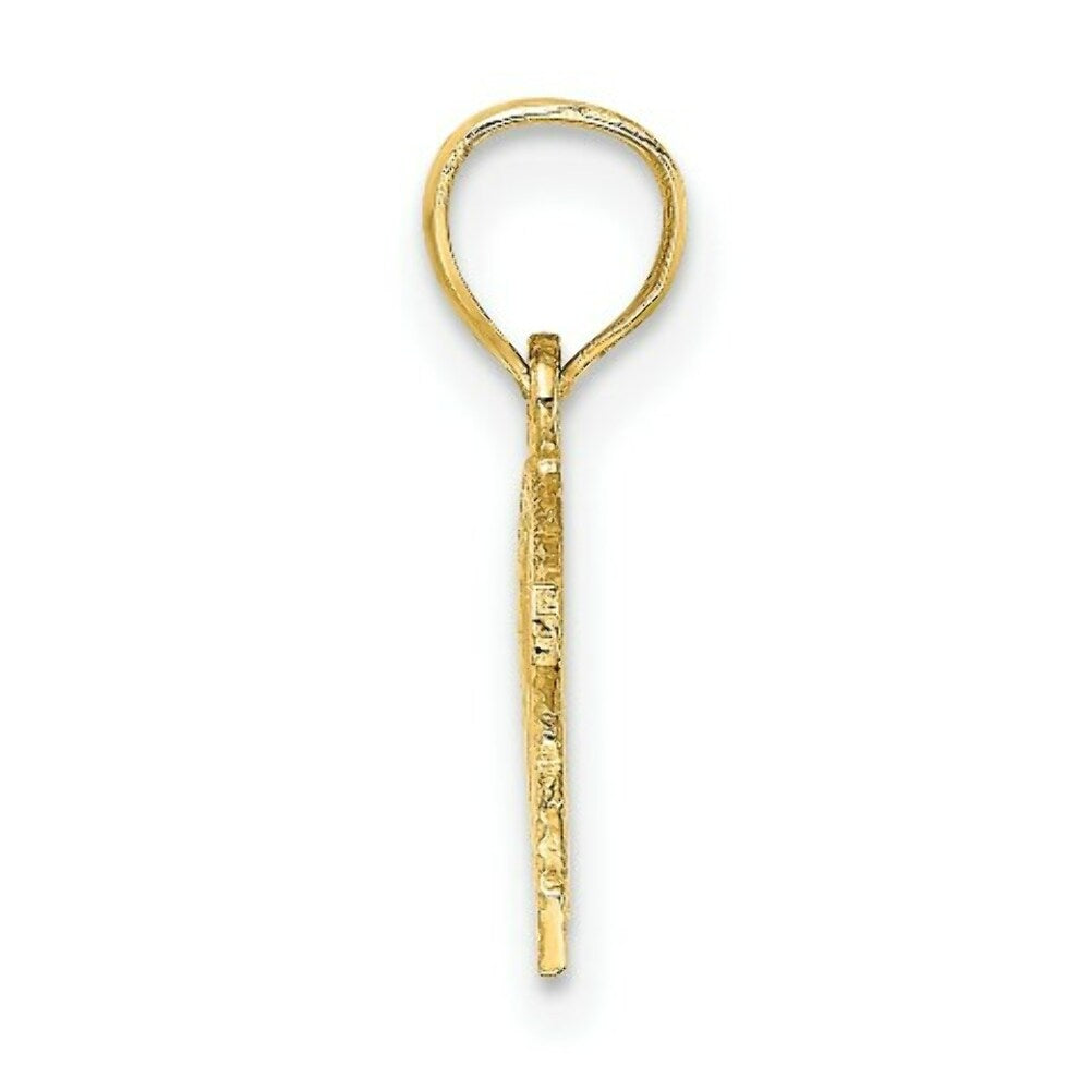 14K Yellow Gold WWJD Ichthys Charm Pendant