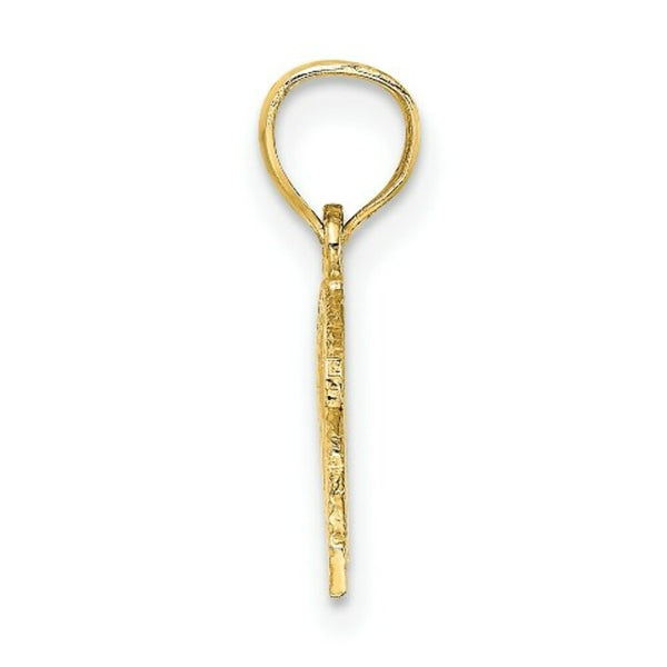 14K Yellow Gold WWJD Ichthys Charm Pendant