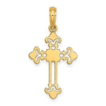 Load image into Gallery viewer, 14K Yellow Gold Cross With Spade Shape Design On Edges Charm Pendant
