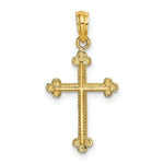 Load image into Gallery viewer, 14K Yellow Gold Cross With Spade Tip Edges Charm Pendant
