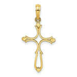 Load image into Gallery viewer, 14K Yellow Gold Cross Cut-Out &amp; Polished Cross Charm Pendant
