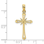 Load image into Gallery viewer, 14K Yellow Gold Polished With X Center Cross Charm Pendant
