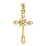 Load image into Gallery viewer, 14K Yellow Gold Polished With X Center Cross Charm Pendant
