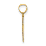 Load image into Gallery viewer, 14K Yellow Gold Polished and Textured Cross Charm Pendant
