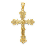 Load image into Gallery viewer, 14K Yellow Gold Engraved Crucifix Charm Pendant
