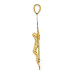 Load image into Gallery viewer, 14K Yellow Gold Engraved Crucifix Charm Pendant
