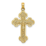 Load image into Gallery viewer, 14K Yellow Gold 2-D Crucifix With SPADE TIPS Charm Pendant
