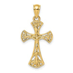 Load image into Gallery viewer, 14K Yellow Gold 2-D Crucifix Charm Pendant
