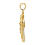 Load image into Gallery viewer, 14K Yellow Gold 2-D Crucifix Charm Pendant
