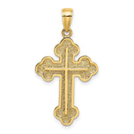 Load image into Gallery viewer, 14K Yellow Gold 2-D Cross With Spade Ends Charm Pendant
