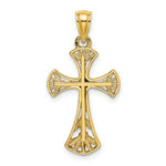 Load image into Gallery viewer, 14K Yellow Gold Cut-Out With Round Edges Cross Charm Pendant
