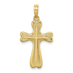 Load image into Gallery viewer, 14K Yellow Gold Cross With Heart Shaped Ends Charm Pendant
