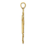 Load image into Gallery viewer, 14K Yellow Gold 2-D Cross With LACE TRIM Charm Pendant
