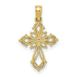 Load image into Gallery viewer, 14K Yellow Gold Cut-Out Fancy Cross Charm Pendant
