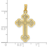 Load image into Gallery viewer, 14K Yellow Gold Cut-Out Design Cross Charm Pendant
