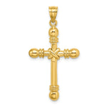 Load image into Gallery viewer, 14K Yellow Gold Polished Cylinder Cross Charm Pendant
