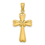 Load image into Gallery viewer, 14K Yellow Gold Polished Cross With X &amp; Heart Charm Pendant
