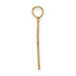 Load image into Gallery viewer, 14K Yellow Gold Diamond-cut With Beaded Edge Cross Charm Pendant
