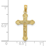 Load image into Gallery viewer, 14K Yellow Gold INRI Crucifix With SCROLL TIPS Charm Pendant
