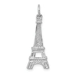 Load image into Gallery viewer, 14K White Gold Solid Polished Eiffel Tower Charm
