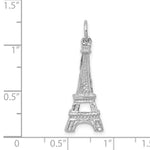 Load image into Gallery viewer, 14K White Gold Solid Polished Eiffel Tower Charm
