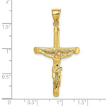 Load image into Gallery viewer, 14K Yellow Gold Textured Crucifix Charm Pendant

