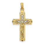 Load image into Gallery viewer, 14K Yellow Gold Fancy Crucifix Charm Pendant
