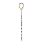Load image into Gallery viewer, 14K Yellow Gold With Lace Border Cross Charm Pendant
