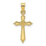 Load image into Gallery viewer, 14K Yellow Gold With Engraved Edges Cross Charm Pendant
