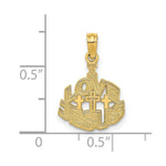 Load image into Gallery viewer, 14K Yellow Gold I Love JESUS Cross Charm Pendant
