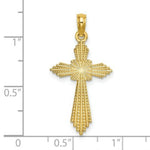 Load image into Gallery viewer, 14K Yellow Gold With Pointed Ends Fancy Cross Charm Pendant
