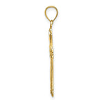 Load image into Gallery viewer, 14K Yellow Gold Diamond-cut Cross With Fancy Edges Charm Pendant
