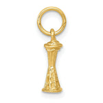 Load image into Gallery viewer, 14K Yellow Gold Solid Polished 3-D Seattle Space Needle Charm
