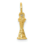 Load image into Gallery viewer, 14K Yellow Gold Solid Polished 3-D Seattle Space Needle Charm
