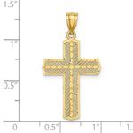 Load image into Gallery viewer, 14K Yellow Gold Beaded Cross Charm Pendant
