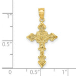 Load image into Gallery viewer, 14K Yellow Gold Crucifix With Fancy Edges Charm Pendant
